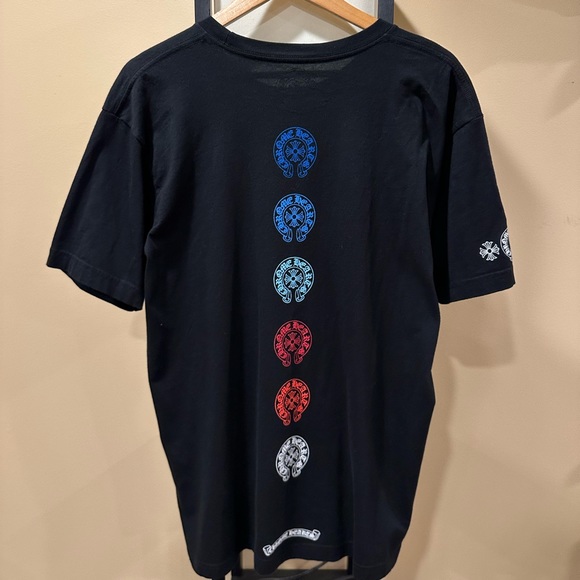 Tシャツ・カットソー Chrome Hearts Multi Color Horse Shoe T-shirt Chrome Hearts Multi Color Horse Shoe T-shirt Black Men's - US